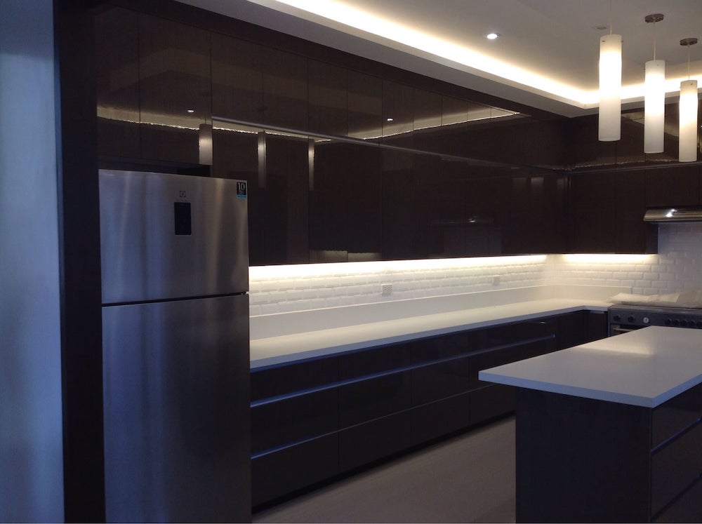 Modern Kitchen Cabinets Black Acrylic